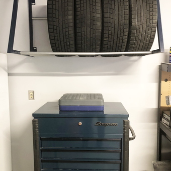 Wall Mounted Tire Rack and Tool Chest - Rob from Palmer, MA