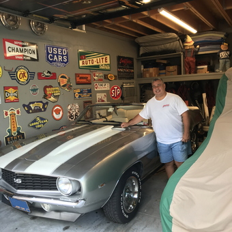 Classic Car Garage with Vintage Signs - Steve from Bronx, NY