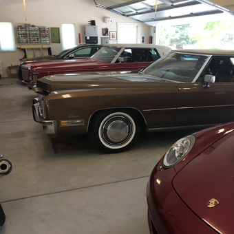 Classic Cars and Motorcycles in Organized Garage - Jeff from Sebastopol, CA