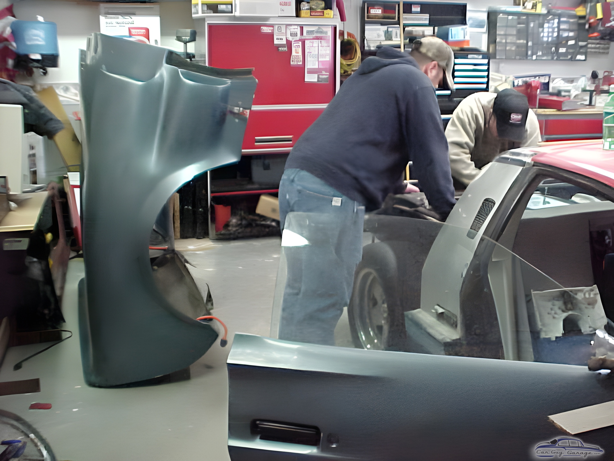 Garage with Car Body Panels and Tool Storage - Bob from Racine, WI