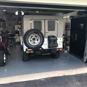 Organized garage with vintage Toyota and storage - L from Cutler Bay, FL