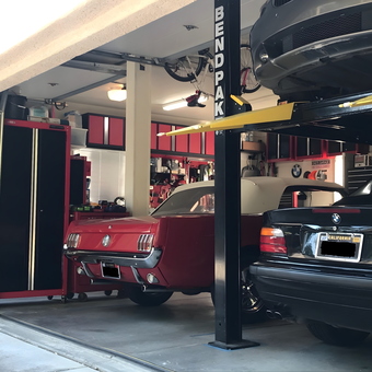 Two Car Garage with Lift, Cabinets, and Tool Storage - Joel from Walnut Creek, CA