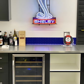 Shelby Cobra Neon Sign and Bar Setup - Bruce