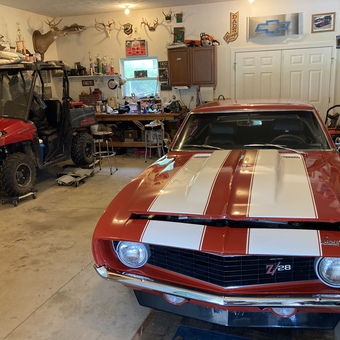 Classic Camaro and ATV in Organized Garage - Wolfie from Wadsworth, OH