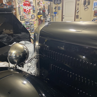 Classic Car and Route 66 Signs in Garage - Dan from Edmond, OK