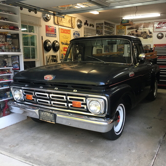 Classic Ford Truck in Decorated Garage - Chris from Huntersville, NC