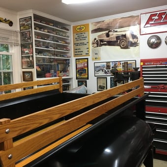 Classic Car Garage With Tool Chests and Wall Decor - Chris from Huntersville, NC