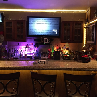 Garage Bar with Vintage Gas Pump and LED Lighting - Doug from Hasbrouck Hts, NJ