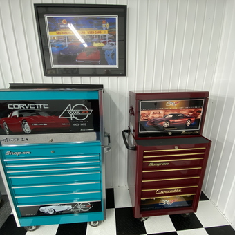 Corvette Snap-on Tool Chests and Wall Art Display - Bob from MD