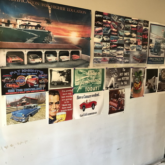 Garage Wall Decor with Classic Car Posters - Mike from Crescent Sprinvs, KY
