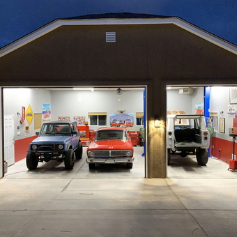 Classic Cars and Wall Decor in Three-Car Garage - Gootjr from Monument, CO