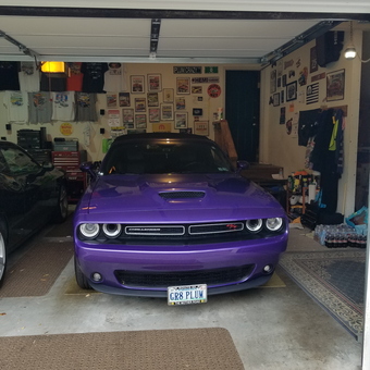 Purple Dodge Challenger and Garage Decor - Don from Chester, VA