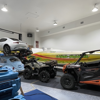 Garage with Car Lift, Boat, ATVs, and Storage - Christian from Miami, FL
