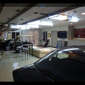 Modern garage with tool storage and cars - Jim from Eden Prairie, MN