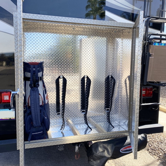 Diamond Plate Rear Storage Box with Straps - Ron from Tuscan, AZ