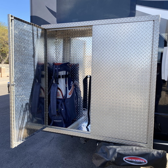 Diamond Plate Storage Cabinet for RV Organization - Ron from Tuscan, AZ