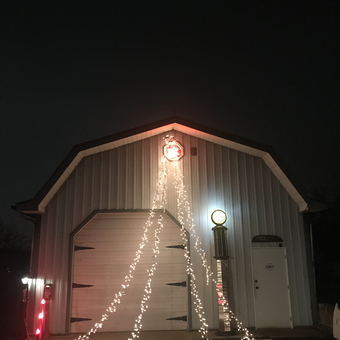 Garage with Vintage Gas Pump and Holiday Lights - Circlek454 from Louisville, KY