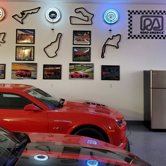 Race Track Wall Art and Neon Garage Decor - Gipple from Bettendorf, IA