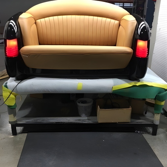 Classic Car Rear End Sofa with Tail Lights - Texas from TX