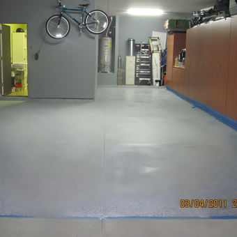 Epoxy Garage Floor with Cabinets and Bike Rack - Greg from Goodyear, AZ
