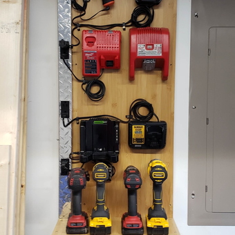 Wall Mounted Power Tool Organizer With Chargers - Joe from Summerville, SC