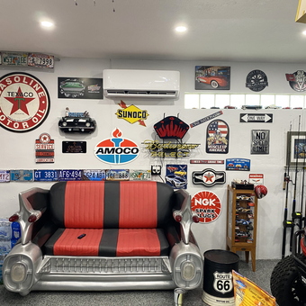 Automotive Decor Garage With Car Sofa and Wall Signs - VICTOR from Cutler Bay, FL