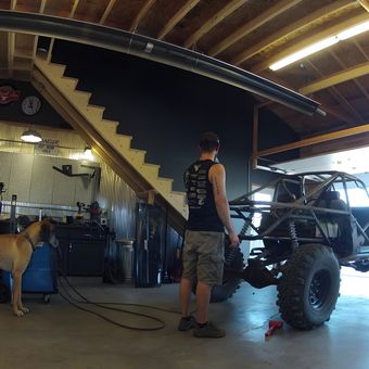 Off-road vehicle project in organized garage workspace - Luke from Chariton, IA