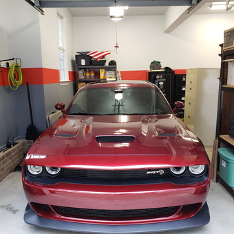 Organized garage with muscle car, storage, and hose rack - Perry from Wake Forest, NC