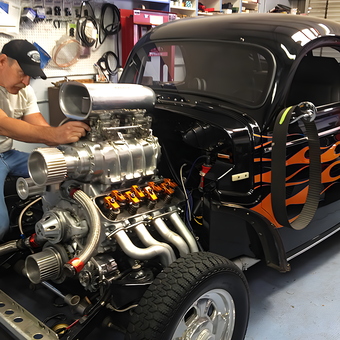 Classic Hot Rod Garage with Supercharged Engine Build - Hank from Santa Ynez