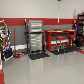Organized garage with tool chest and workbench - James from Rehoboth, DE