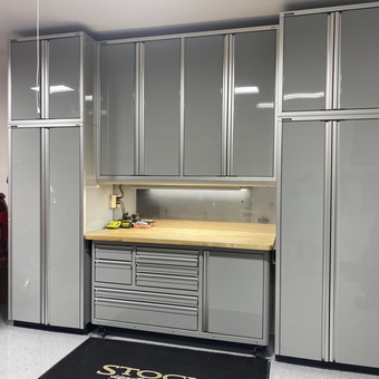 Modern Garage Cabinet Set with Workbench - Bob from Babcock Ranch, FL