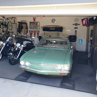 Classic Car, Motorcycles, and Storage Cabinets in Garage - Ramon from Upland, CA