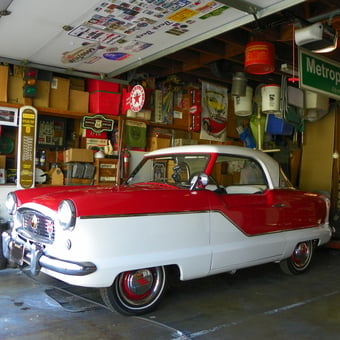 Classic Car Garage with Vintage Gas Pump and Signs - Tony from Anaheim, CA
