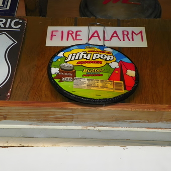 Route 66 Signs and Jiffy Pop Fire Alarm Display - Tony from Anaheim, CA