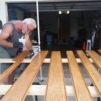 Garage Woodworking Project With Storage Racks and Tools - Jim from Indian Harbour Beach, FL