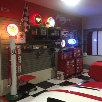 Classic Garage with Texaco Signs and Tool Chests - Robert from Omaha, NE