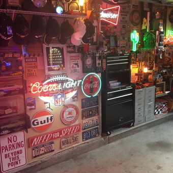 Neon Signs, License Plates, Tool Storage Garage - Alan from Commack, NY