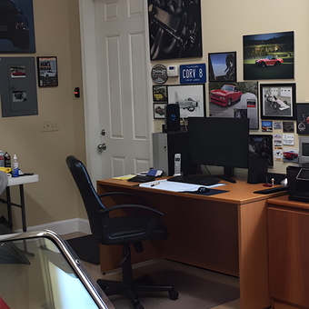 Garage Office with Car Art, Desk, and Chair - Paul from Lecanto, FL