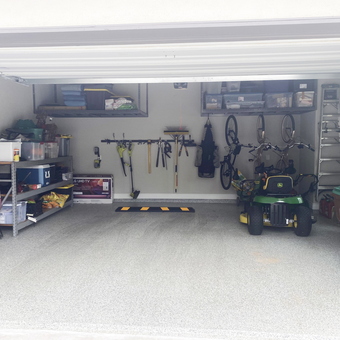 Organized Garage with Shelving, Bike Racks, and Storage - Mike from San Antonio, TX