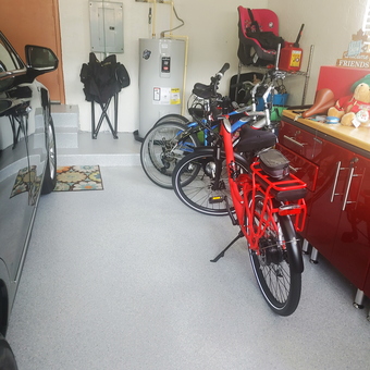 Organized Garage With Bikes, Cabinets, and Car - Brenda from FORT MYERS, FL