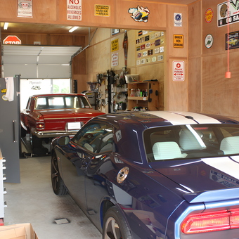 Classic and Modern Cars in Organized Garage - James from Opelousas, LA
