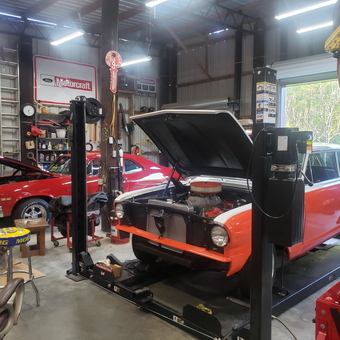 Classic Cars on Lift with Garage Tools and Decor - Butch from Dothan, AL
