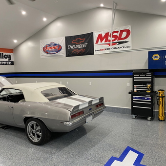 Classic car, tool chest, banners, and garage storage - James from Huntington, NY