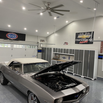 Classic Car, Modern Cabinets, Racing Signs Garage - James from Huntington, NY