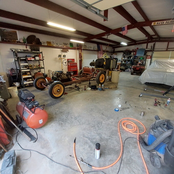 Classic Car Restoration Garage with Tools and Air Compressor - Aaron's FORDGE from Fredonia, KS