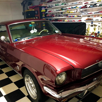 Classic Mustang in Checkered Garage With Model Cars - Jose from Staten Island, NY