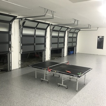 Epoxy Garage Flooring and Table Tennis Setup - Scott from Merritt Island, FL