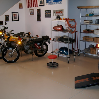 Motorcycle Garage with Shelving and Tools - Dave from Washington, UT
