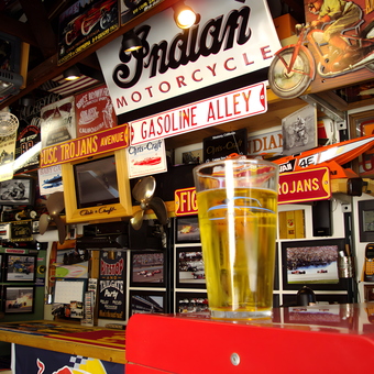 Garage with Vintage Signs and Memorabilia Display - Mark from Sierra Madre, CA