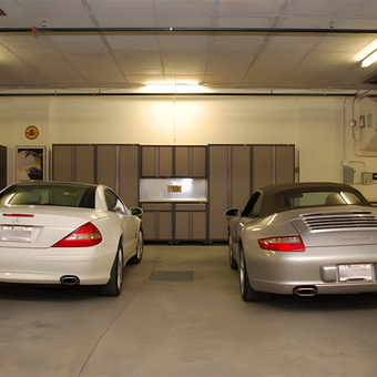 Luxury Garage with Storage Cabinets and Cars - Daniel from Laval, Quebec